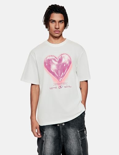 Vamtac Love Balloon Graphic Tees Men Y2k Oversized Cute Tshirts Summer Heart Short Sleeve Cotton Tops2
