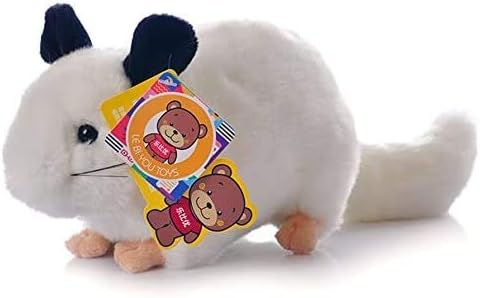 Cute rabbit 12 inch Chinchilla Plush Toy Stuffed Animal Toy Plush Animal Doll (Gray + White)