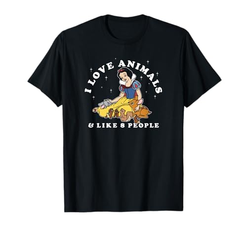 T-shirt Blanche-Neige Disney cadeau parfait pour femme amoureuse des animaux
