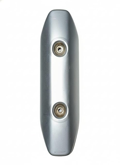 Silencer Plate Compatible with Bajaj Pulsar 220, Exhaust Heat Protection Shield Cover Guard, Motorcycle Silencer Safety Plate, Nickel Chrome Finish-image-45