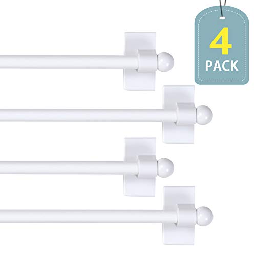 H.VERSAILTEX Magnetic Curtain Rod Multi-Use Window Curtain Rods for Valances Appliance Curtain Rods