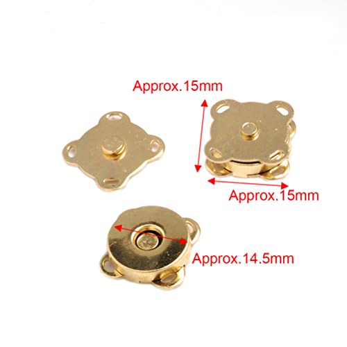 image for CooBigo 12 Sets Magnetic Snaps Buttons Sew in Magnetic Plum Bag Clasps