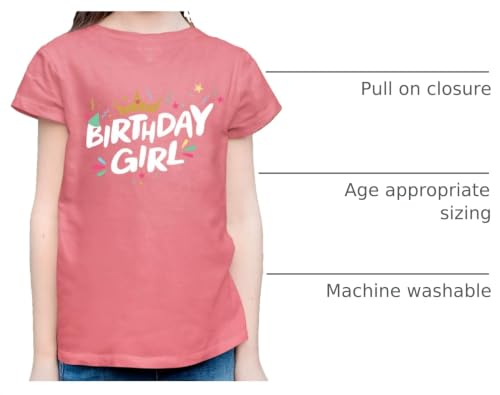 Image of Birthday Girl Shirt Crown 1st First 2nd Two 3rd 4th 5th Toddler Birthday Outfit