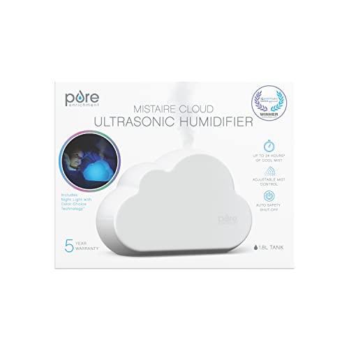 Cloud Shaped Ultrasonic Cool Mist Humidifier With Optional Night Light For Babies And Children #TOP4