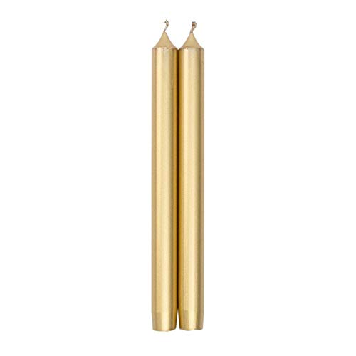 Caspari Gold Straight Taper Candles - 2 Packs of 2