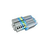  WAGO 821-104 Verteiler-Reihenklemme Grau, Blau, Grün, Gelb 1 Set