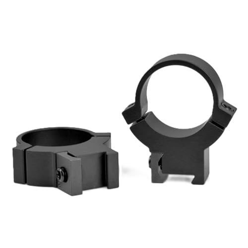 Warne 722M Rimfire Scope Rings, Solid Steel, Horizontal Split, 1 inch, High Matte