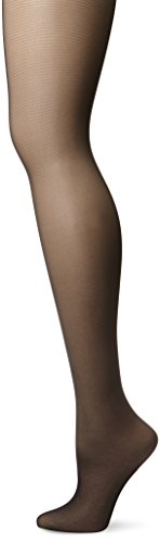 CK Women's Sheer Stretch Pantyhose with Control Top, Black, Size A