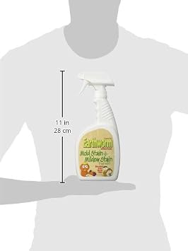 Earthworm Mold Stain and Mildew Stain Treatment - Natural and Family-Safe - 22 oz