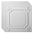 Art3d Drop Ceiling Tiles 24x24,(12-Pack, 48 Sq.ft),Wainscoting Panels Glue Up 2x2, Cloud-White