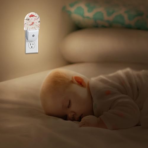 Image of Koi Fish Night Light,Bedroom Bathroom Cherry Night Lights Plug Into Wall Kitchen Hallway Stairs Hallway Plug in Energy Efficient Decor Desk Lamp Gifts