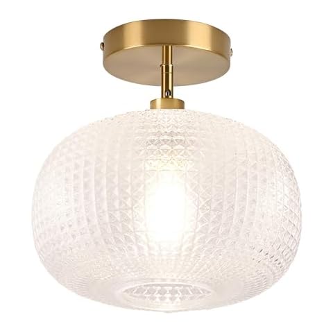 Jolydoly Gold Semi Flush Mount Ceiling Light Cover