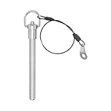 PATIKIL Edelstahl-Ringgriff-Verriegelungsstift 3/8 x 3,54, 304 Edelstahl-Kugelverriegelungsstifte Schnellverschluss-Sicherungsstifte mit Knopf 25 cm Draht (9,5 x 90 mm)