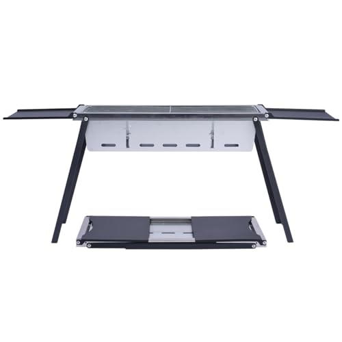 GETUBACK Outdoor Foldable Portable Barbecue Grills Stainless Steel Charcoal BBQ Tool Kits Outdoor Cooking Camping Hiking Picnics Tailgating Backpacking
