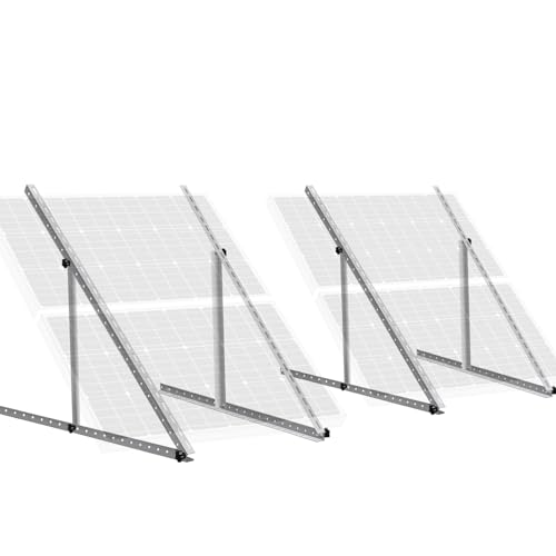 ECO-WORTHY 2-Sets 45" inch Adjustable Solar Panel Mount Brackets Kit, Upgrade Foldable Tilt Legs, Pre-Mounted, 0-90° Angle Adjustment Scale Markings,for 100-400W on Roof,Motorhome,Van,Off-Grid Systems
