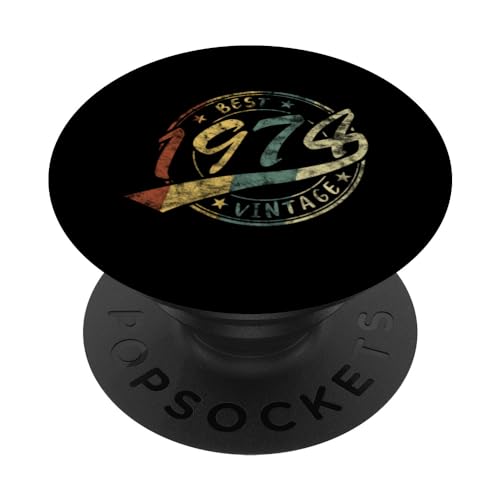 50 Años Cumpleaños Best Vintage 1974 Retro Hombre Mujer PopSockets PopGrip Intercambiable