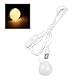 Mini USB Magnet Lampe, LED Nachtlicht Mit Schalter, 5V, 1W, Kleine Runde Leuchte Mit 1,5M Langem Kabel Für Computer, Vitrinen, Schränke, Notebook, USB-Schnittstelle, 1.5 Meter, 34mm (Warmweiß)