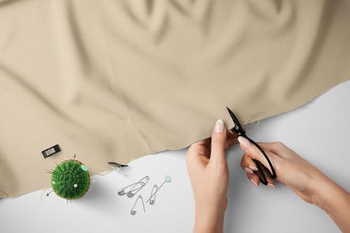 100% Cotton Fabric 60 Inch 150cm Wide 150GSM Material for Sewing, Dressmaking, Quilting, Curtain Linings, Pillowcases & Totes Fabric by The Half Metre by Discount Fabrics LTD(Natural, 1m)