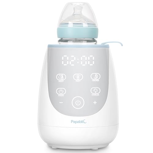 Image of Papablic Fast Bottle Warmer with Feeding Tracker, Baby Bottle Warmer for Breastmilk or Formula, Ready milk in 2 Min, Accurate Temperature Control and Automatic Shut-Off