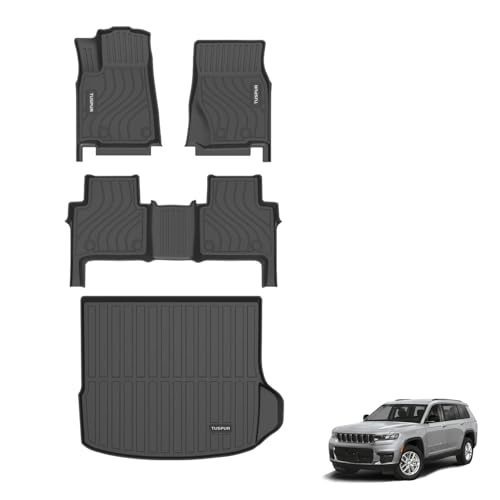 for Jeep Grand Cherokee Floor Mats 2022-2025 | fit for 5-Seat Models,Include WK74,4XE | All Weather | TPE Floor Rubber Liners Cargo Liner | Non-Slip | Not fit for L,WK,WL75 or 4XE Electric car