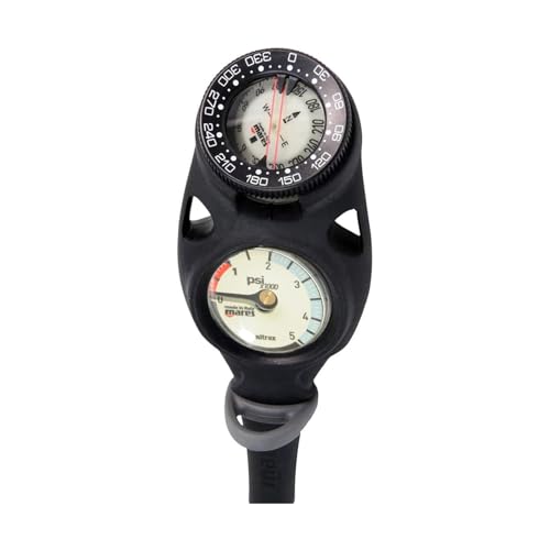 MARES Mission 2C Analog Console with Diving Pressure Gauge and