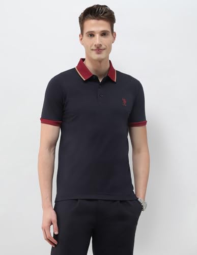 Image of U.s.Polo Association Men's Solid Slim fit Polo Shirt