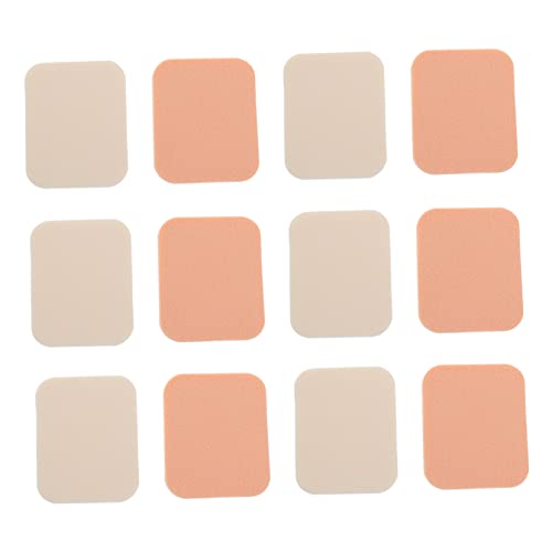 WOFASHPURET 12Pcs Compact Powder Puff Versatile Makeup Applicators for Wet Dry Use for Foundation Blush Concealer for Home Beauty Salons White Skin Tone Colors