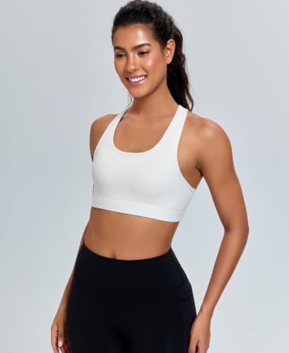 Image of Oalka Women's Racerback Sports Support Workout Running Bras