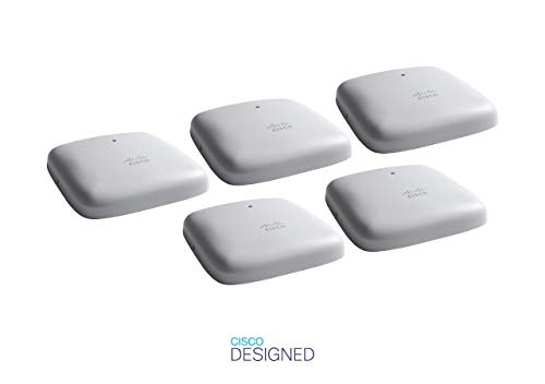 Image of Cisco Business 240AC Wi-Fi Access Point | 802.11ac | 4x4 | 2 GbE Ports | Ceiling Mount | 5 Pack Bundle | Limited Lifetime Protection (5-CBW240AC-D)