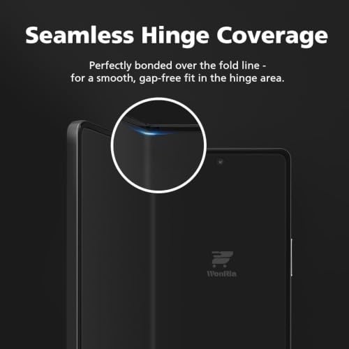 Image of WonRia Set of 4 - Matte Screen Guard Protector Compatible with Samsung Z Fold 8 5G Unbreakable Matte Membrane | Front + Back + Inner + Hinge | 360 TPU Film | Installation Kit