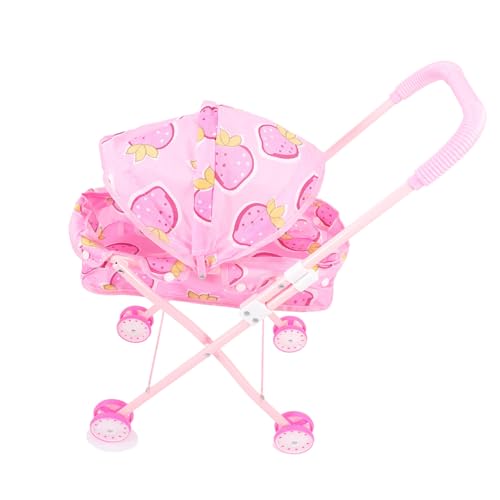 ifundom Cochecito De Juguete Muñeca Cochecito De Bebé para Muñecas Pequeños Carrito De para Niña De 2 Años Carrito De Muñecas para Niña De 5 Años Juguetes Juguete Rosa Paño