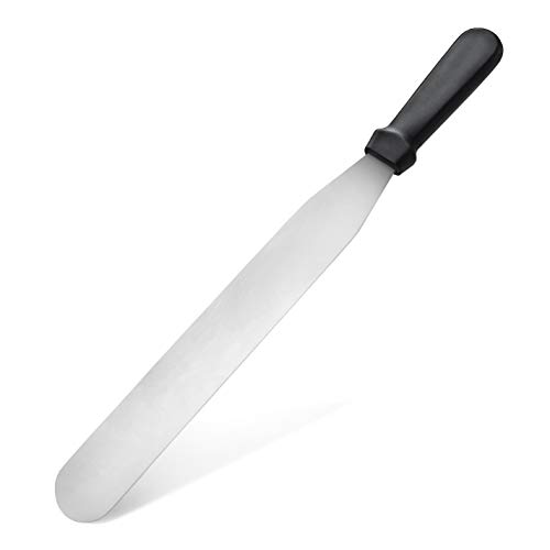 Image of New Star Foodservice Straight Icing Spatula, 12 Inch Blade, 17 Inch Overall, Bakery-Grade Stainless Steel Cake Frosting Spatula