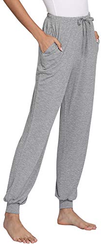 Image of GYS Women's Pajama Pants - Viscose Made from Bamboo, Joggers Pants with Pockets Comfy Lounge Sleep Pants Pj Bottoms
