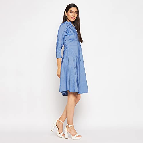 Image of CAMEY Women Striped Cotton Dress
