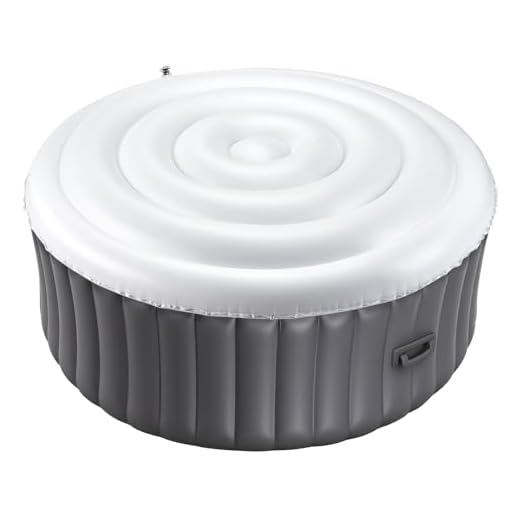 VEVOR Aufblasbare Abdeckung für Whirlpool 164,5 cm rund, Abdeckungsschutz, isolierte Spa-Abdeckungen, wetterfester und wasserfester Energiespardeckel weiß