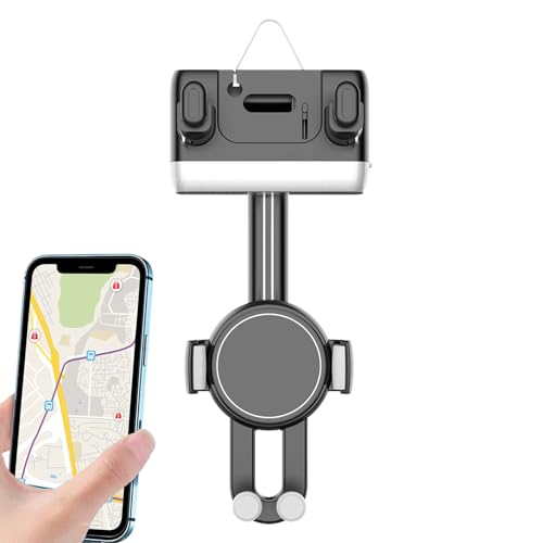 Monozoz Porta Teléfono para Espejo Retrovisor de Coche,Rotación 360° Soporte para Teléfono De Vehículo | Soporte para Móvil para Automóvil - para Conductores De Camiones SUV Y Personal De