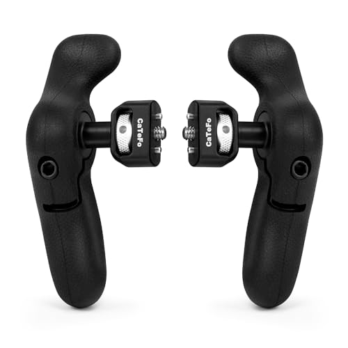 CaTeFo StarGrip - Un par de mini empuñaduras laterales con tornillo de 1/4 pulgadas y pasadores de localización para cámara réflex digital, jaula de smartphone, iPad, jaula de monitor con ajustable de