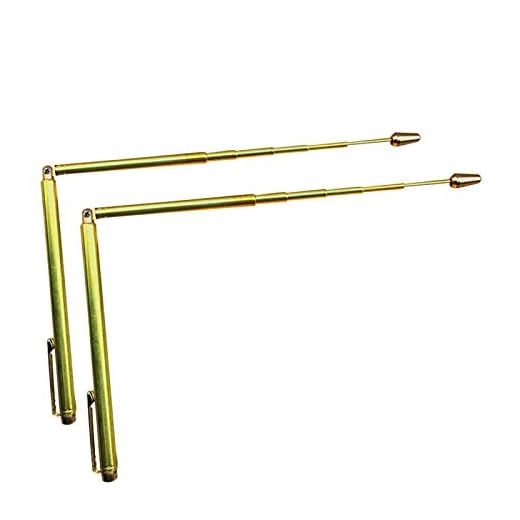 Copper Dowsing Rod,Dowsing Rods Durable Brass Tools Water Detector Measuring Instruments,Ghost Looking, Underground Water, Gold, Paranormal Activity(Size:2pcs)