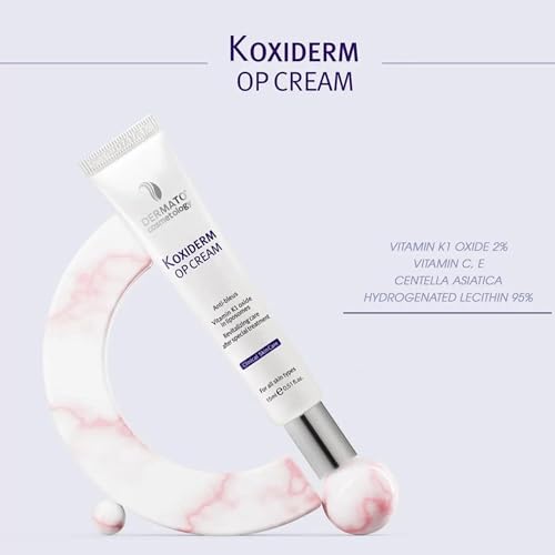 Vitamin K1 Oxiderm Cream Minimizing Appearance of Old and New Scars, Dark Eye Circles, Bruises, Varicose Veins, Purpura and Redness 1.01Oz