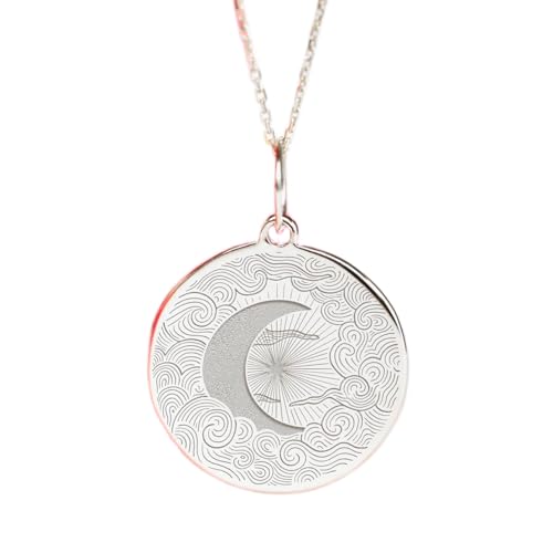 Pendentif pièce lune LKBEADS en argent sterling 925, l'excellence de la bijouterie mixte