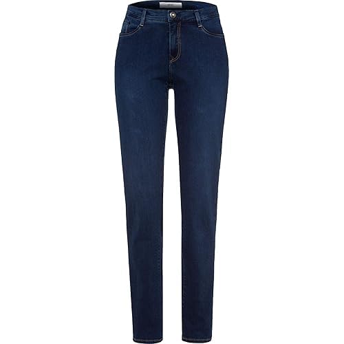 Jean femme Mary Brax soft denim anthracite usé finition haut de gamme 34W