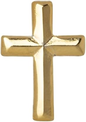 Cross Lapel Pin on a Card Gold Plated with Squeeze Pin Back image 3