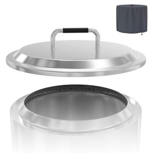 LS'BABQ Fire Pit Lid with Handle Fire...