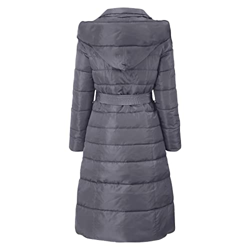 Langmantel Damen Winter Teddyfutter Winterjacke Daunenjacke Große Größen Winter Damendaunenjacke Kapuze Winddichte Daunen Winterjacke Lang Thermo Wintermantel Daunen Wasserdicht Winterjacke Daunen