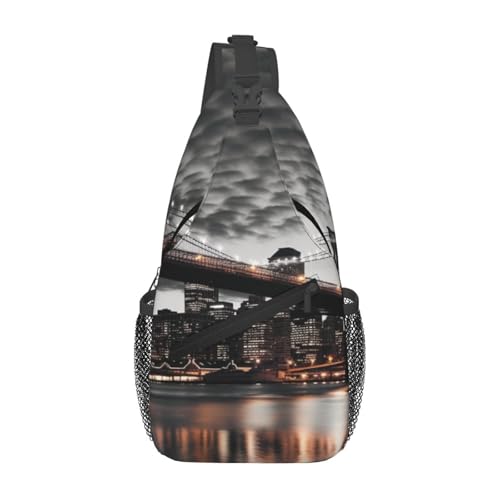 Bolso cruzado Brooklyn Bridge para hombre y mujer miniatura 1