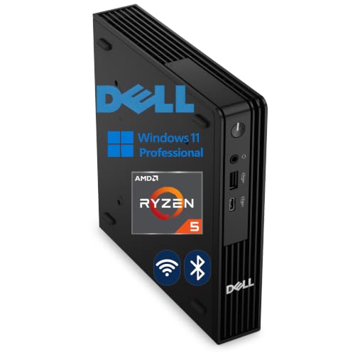 Image of Dell Pro Micro Mini Desktop Computer PC with AMD Ryzen 5 150 (8GB DDR5, 512GB SSD), Ultra Compact Design for Office Daily Work, Windows 11 Pro