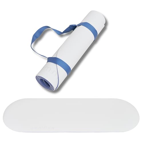 omniflow まあるい ヨガマット 丸ヨガマット 厚め 8mm TPE 滑り止め ストラップ付 軽量 大判 183cm トレーニングマット ヨガ ピラティス ジム ストレッチマット ピラティスマット