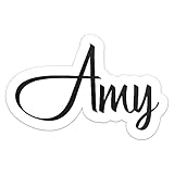 Amy Name Sticker - Waterproof Vinyl Decal for Car Bumper, Laptop, Water Bottle, Wall, and Window, Size - 3'' Longer Side