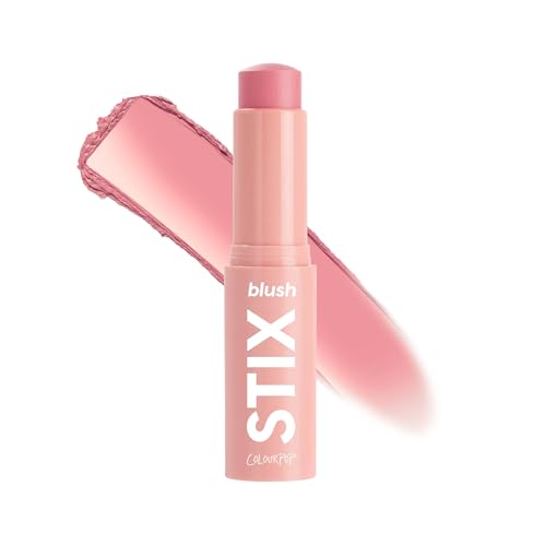 ColourPop Blush Stix - Cream Blush Stick with a Blendable, Hydrating Formula and Natural, Skin-Like Finish - Glowy Summer Makeup for Cheeks, Eyes & Lips - Cool It (0.28 oz)