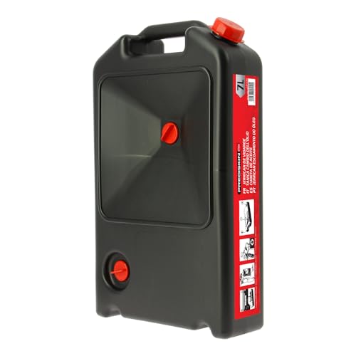 XLTECH Jerrican Bac de Vidange 7L Noir Essence Acier allié 7 litres